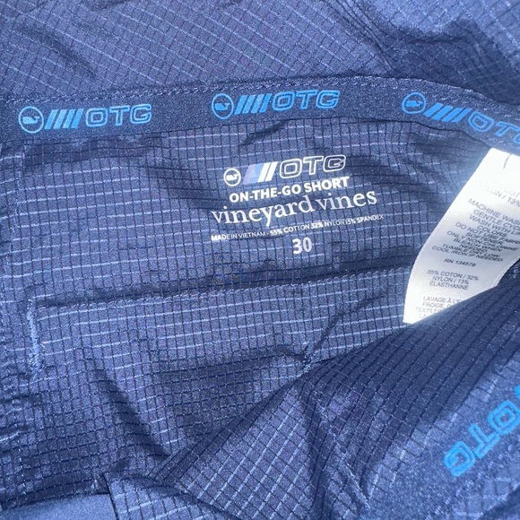 Men Vineyard Vines On the Go Shorts 30W (9in inseam) Blue (cotton/nylon/spandex - Picture 11 of 11